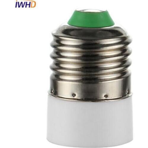 IWHD 10pcs E27 To E14 Lamp Holder Socket Plastic Bulb Socket E27 Lamp Fitting 85-260V