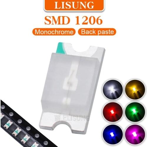1000pcs/bag 3v 2v Smd 1206 Led Smt Reverse Package Red Yellow Green Warm White Blue Light Emitting Diode Led Light Diode Set