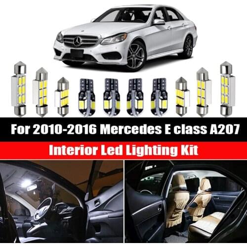 15pcs Canbus Car LED interior Light Kit For 2010-2016 Mercedes E class A207 Convertible E220 E250 E260 E300 E320 E350 E400 E500