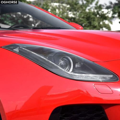 2PCS Car Headlight Self Healing Protective Film Transparent TPU Decal Sticker for Jaguar F Type X152 2013-On Accessories