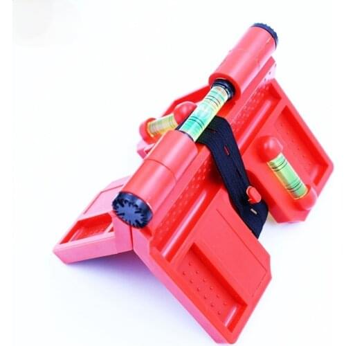 2pcs LTZFTL 340 degree folding cylinder magnetic level Pipeline pillar installation Bubble level Red Color