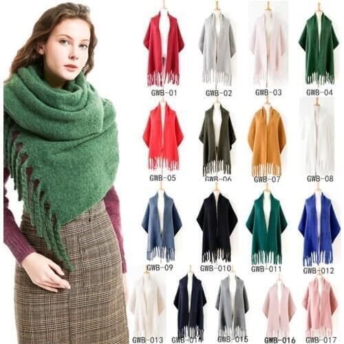 2020 NEW fashion cashmere women solid scarf winter warm shawl and wrap bandana pashmina long tassel female foulard thick blanket