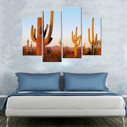 Modern Landscape High Definition Canvas Prints Artwork-Tree Wall Art Spray Paintings on Canvas for Bedroom Decoration 4 Pcs Set