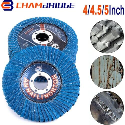 100/115/125mm Flap Discs Abrasive Sanding Grinding Wheels 60 Grit Ceramic Oxide Sanding Discs For Angle Grinder Polishing