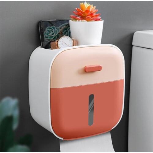 Bathroom Accessories Toilet Tissue Dispenser Roll Paper Case Holder Wall Mounted Napkin Storage Box Rack Organizer Waterproof