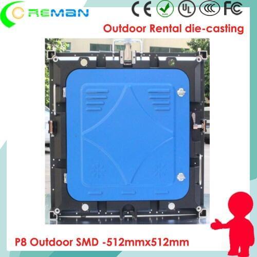 Ali baba express low price discount outdoor led display p8 rental / 512x512mm die casting led rental screen p8mm xxx hd led vid