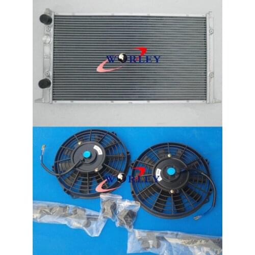For VW Golf MK3 MK III 1.8L 2.0L MT 1993-1999 94 95 96 97 Aluminum Radiator +FAN