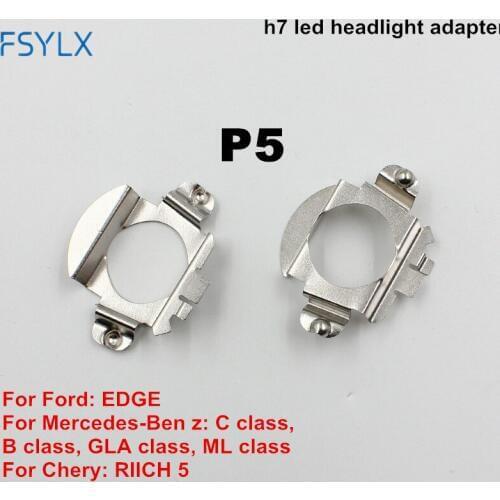 FSYLX 20X H7 Adaptor Holder Base for Mercedes C class B class GLA class ML class Adapter Car Led Headlamp for Ford/Chery RIICH 5