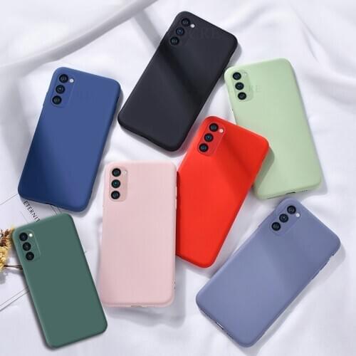 For Samsung Galaxy S20 Fan Edition Case Liquid Rubber Silicone Case For Samsung Galaxy A02S Cover For Galaxy A12 5G M51 M31S