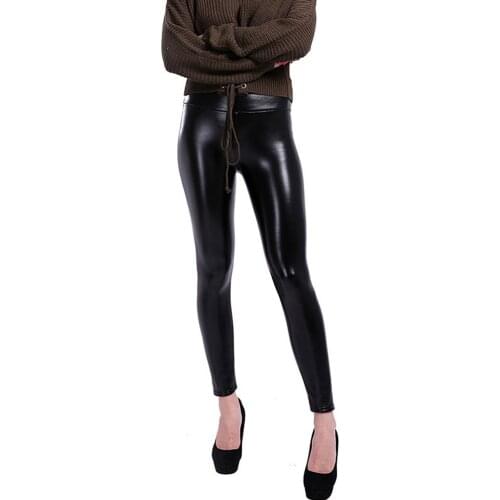 Женские кожаные легинсы FOURONE China At AliExpress
