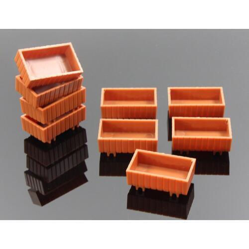 GY37B 24pcs Model Rectangle Flowerbed Park Garden Railway Border Parterre model train 1:50 O 1:75 OO scale railway modeling