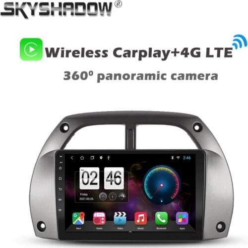 360 Panoramic Camera 6G+128G Android 10.0 Car DVD Player GPS Map WIFI Bluetooth 5.0 RDS Auto Radio For Toyota RAV4 2001-2006