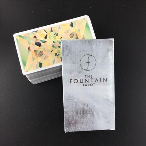 The Fountain Tarot Cards Deck Board Games Guidebook Silver-gilded Table Game Cards For Family Gathering Party Playing Card