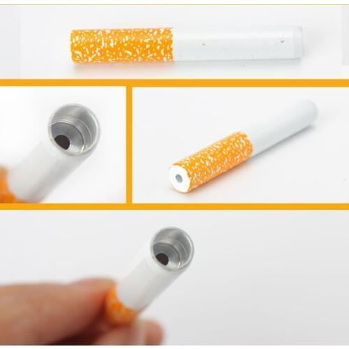 MUXIANG 1pcs Creative Cigarette Shape Ceramics Pipes Smoking Accessories Tobacco Pipe for Cigarette Smoke bh0008