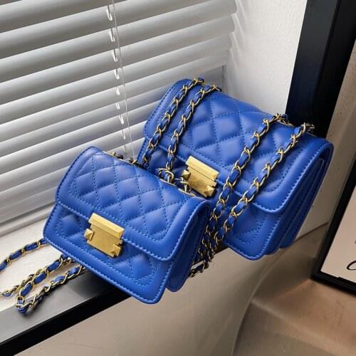 Fashion Diamond Lattice Velvet Women Crossbody Bags 2021 New Luxury Brand Handbags Ladies Shoulder Messenger Bags Female Purses