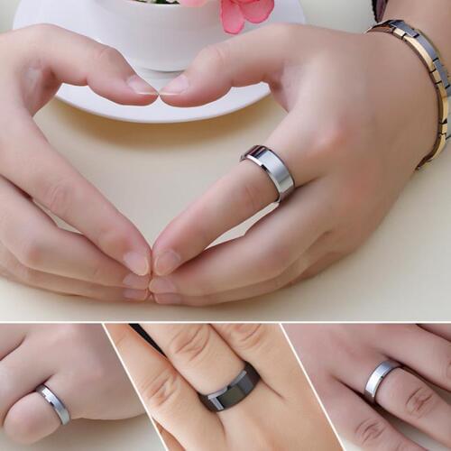 MOREDEAR 4mm 6mm 8mm Bright and Dull Polish Silver Color Titanium Ring For Men and Women Couple Ring