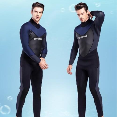 Outdoor MenS Diving Suit One-Piece Surfing Suit Diving Suit Wading Sports Surfing Scuba 3mm Diving Protective Suit Swimsuit