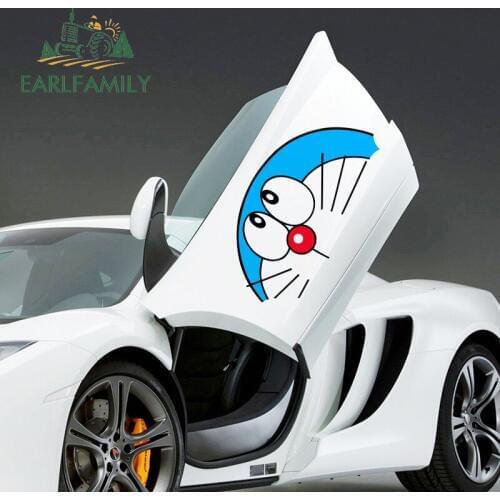 EARLFAMILY 43cm x 25.8cm For Doraemon Scratch-Proof Car Stickers Vinyl Material Decal Occlusion Scratch Motorcycle Decoration