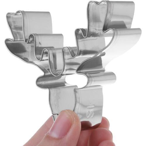 2019 New Drop Ship Stainless Steel Cookie Cutter Biscuit Mold Christmas Deer Head Reindeer Mould