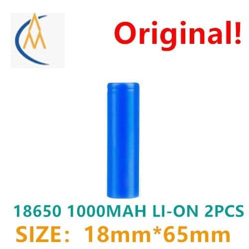 2PCS New genuine 3.7V polymer lithium battery 18650 1000mah flashlight equipment Flathead equipment toy circuit test