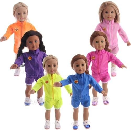 2021 New Handsome Sportswear New Born Baby Doll Clothes for 18"43cm American Girl Reborn BJD Dolls Accessories Suit Outfit