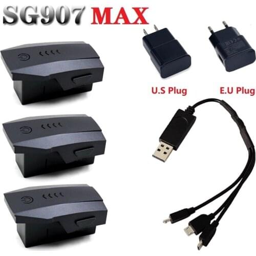 Original 7.6V 2600mAh Lithium Battery For SG907MAX Drones 5G GPS Smart Anti-Shake RC Quadcopter Spare Parts and charger