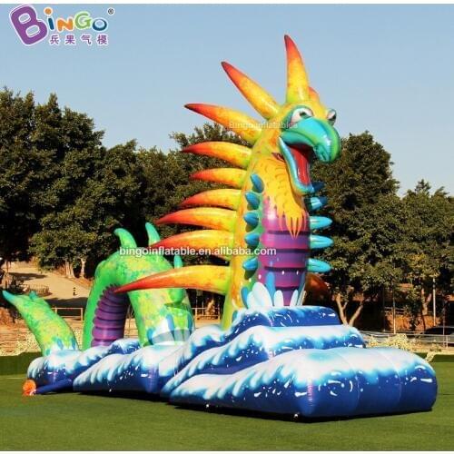 Personalized 15X7 meters inflatable hongyi dragon / colorful inflatable dragon toys