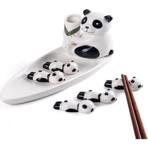 Duck Chopstick Rest Spoon Fork Holder Chopsticks Stands Set Dish Gift Ceramic Cute Kithchen Tools Kitchen Accessories Funny Rack