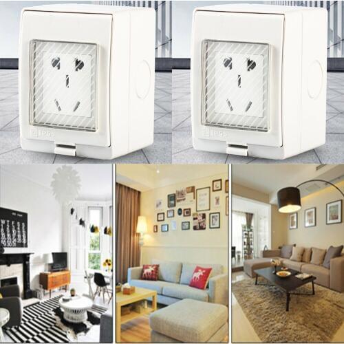 1PCS Weatherproof Power Point Outlet Socket Weather Water Proof External Outdoor