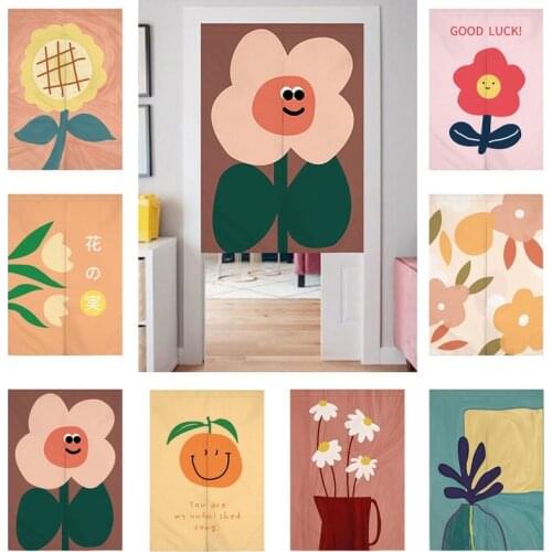 Polyester Door Curtain Entrance Half Screen Hanging Doorway Curtain for Bathroom Sushi Kitchen Living Room Decoration