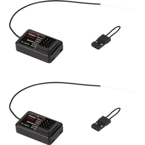 2pcs GoolRC TG-3 2.4G 3CH Receiver for GoolRC Upgrade for RC Car Boat TG3 AUSTAR AX5S Transmitter