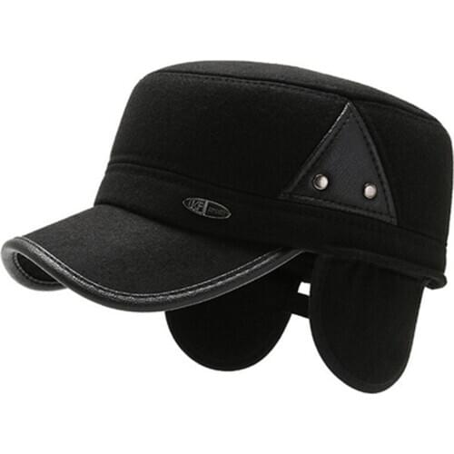 Adjustable Size Winter Adult Mens Warm Army Military Hats Cold Proof Earmuffs Cap Men Flat Cap Brands Snapback Cap New Dad Cap
