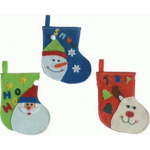 Christmas Gift Bags Candy Bag Santa Claus Snowman Classic Design Christmas Tree Hangings Kids Xmas Gift Candy Bags