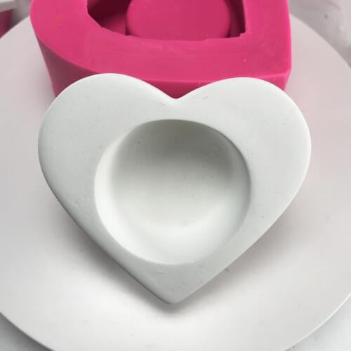 Romantic Heart Silicone Mould for Handmade Candle Aromatherapy DIY Home Furnishing Articles Decoration Molds