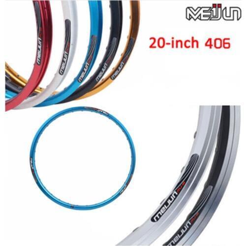2PCS small wheel folding bicycle ring 20 inch 406 double layer aluminum alloy disc brake 32 hole rim wheel V brake ring