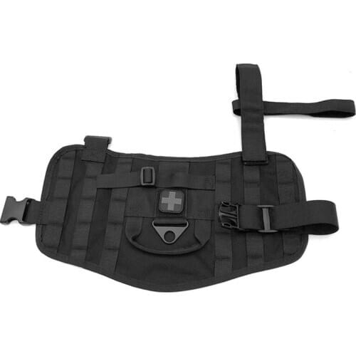 Tactical Molle Dog Vest Outdoor Military Pet Dog Clothes Harness with Nylon and Breathable Air Mesh Dog