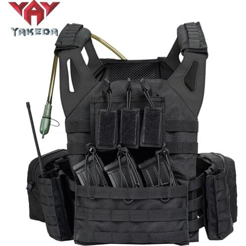 YAKEDA JPC Plate Carrier Tactical Vest Molle Lightweight Comfortable Body Armor Bullet Proof Vest With Water Bag