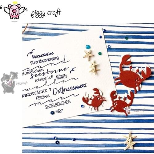Piggy Craft metal cutting dies cut die mold New 3Pcs Crab decoration Scrapbook paper craft knife mould blade punch stencils dies