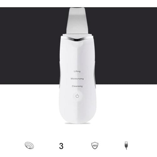 Ultrasonic Skin Scrubber Cleaner Ion Acne Blackhead Remover Peeling Shovel Cleaner Facial Massager Skin Scrubber Lift