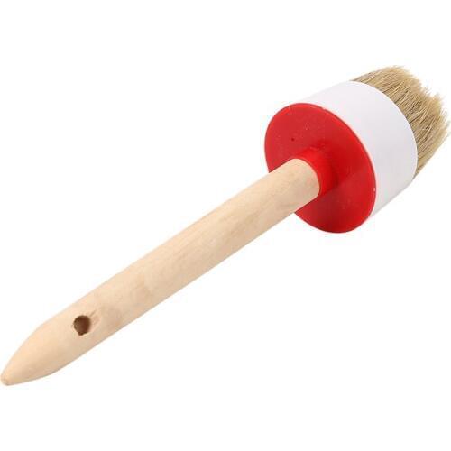 High Quality Wooden Handle Painting Wax Brushes 280mm Long Round Bristle Chalk Oil Painting DIY Tools