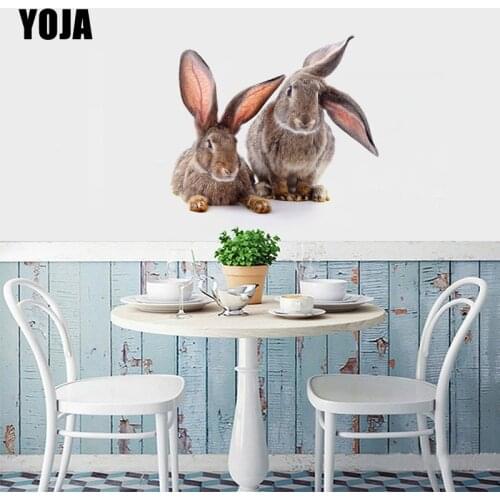 YOJA 45×43.9CM Funny Rabbit Animal Art Home Decor Fashion Living Room Wall Stickers Mural 8WS0419
