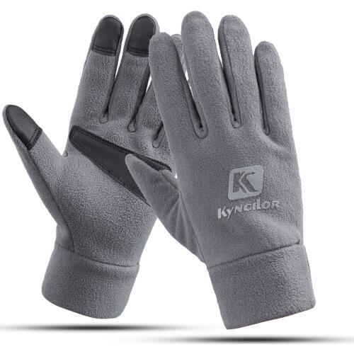Men Women Winter Thermal Fleece Touchscreen Gloves Cycling Gloves For Hiking Camping Skiing Running