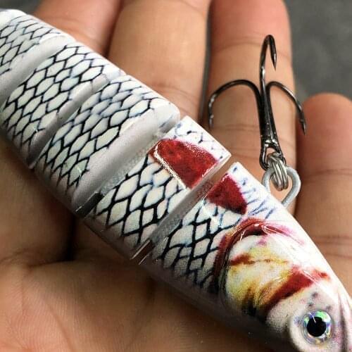 1PCS 13.5cm 19g Sinking Wobblers Fishing Lures Jointed Crankbait Swimbait 8 Segment Hard Artificial Bait For Fishing Tackle Lure