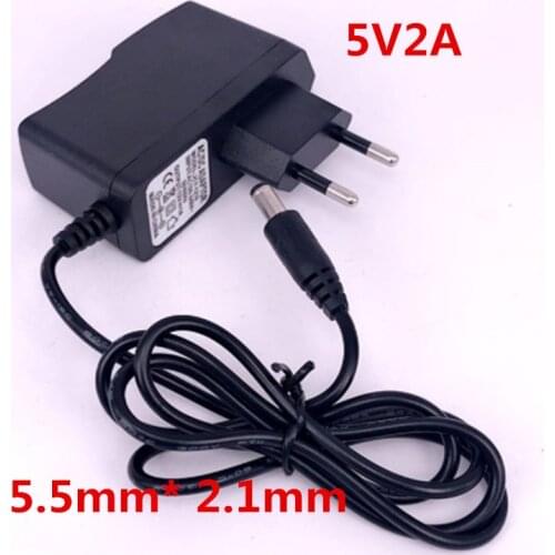1pcs 5v 2a power adapter 5V2A AC/DC adaptor power supply charger 2000mA DC 5.5mm x 2.1mm