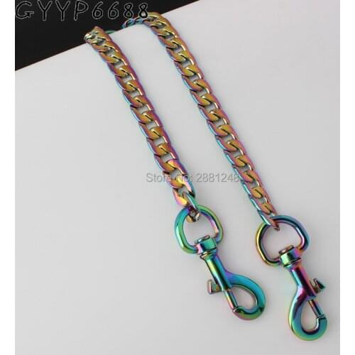 10mm rainbow flat chain Handles handle for Obag O Bag Handbag accessories bag handbag chain removable long strap chain