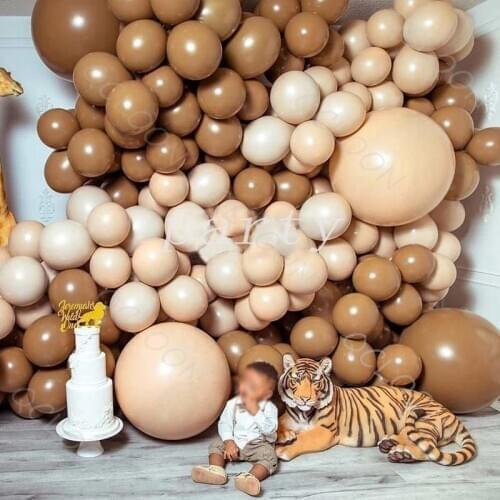 Coffee Caramel Latex Balloons 18/10/5 Inch Wedding Birthday Balloons Arch Decoration Globos Balloons Party Supplies