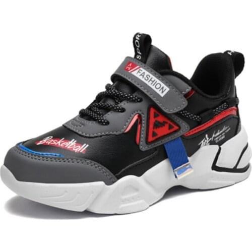 2021 Spring and Autumn Boys Fashion Sneakers Childrens Leather Breathable Soft Bottom Waterproof Casual Shoes Temperament Babi