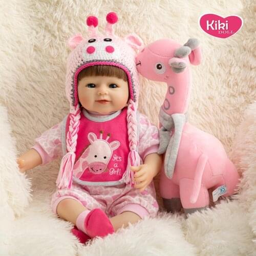 46cm Reborn Baby Dolls Soft Handmade Realistic Newborn Silicone Vinyl Baby Dolls Toys for Girl Boys Kids Birthday Xmas Gift