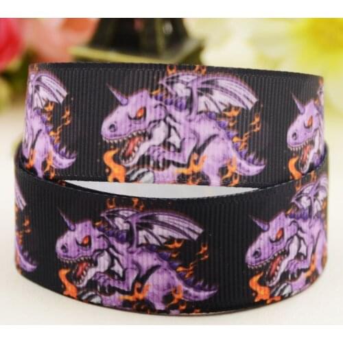 7/8'' 22mm,1" 25mm,1-1/2" 38mm,3" 75mm Dinosaur Printed grosgrain ribbon party decoration 10 Yards X-02500