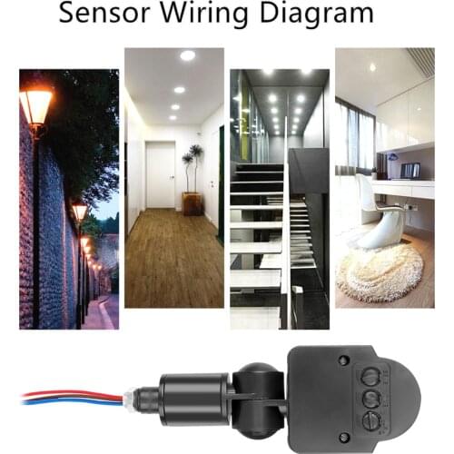 8M Automatic Infrared PIR Motion Sensor Switch for LED Light Motion Sensor Light Switch Outdoor AC 12V 220V